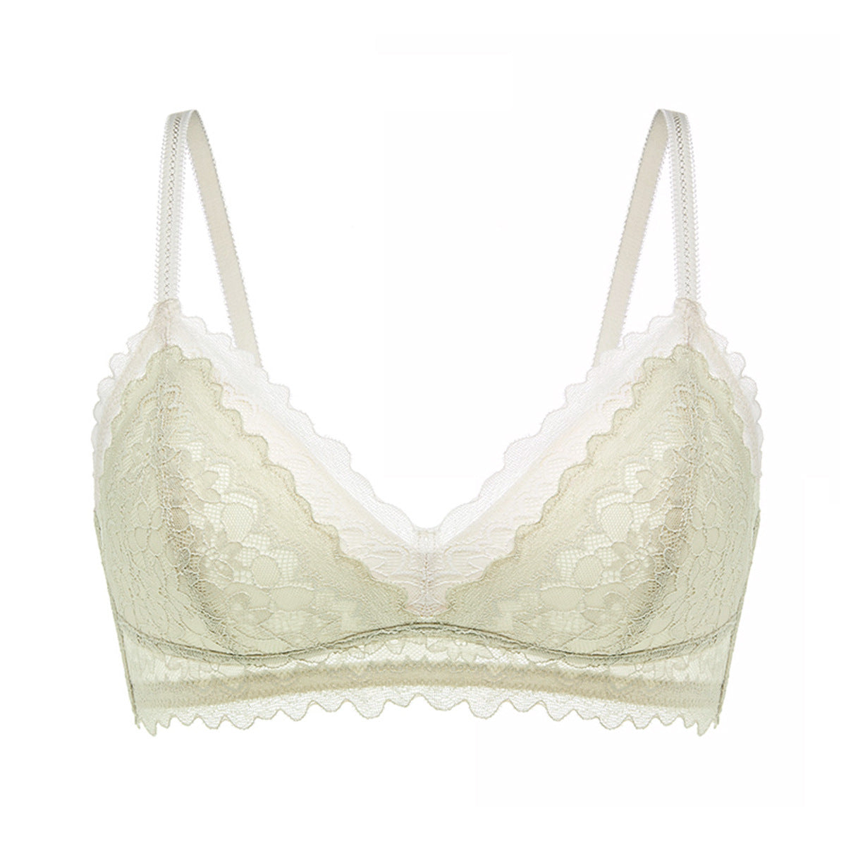 French lace triangle bra
