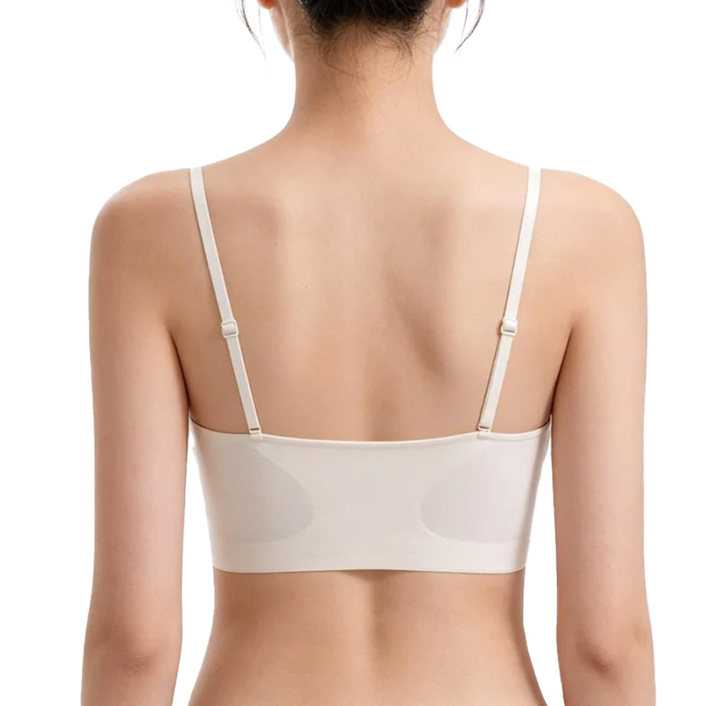 Triangle cup strappy back bra